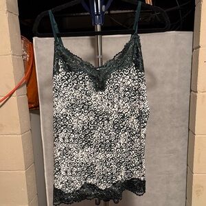 Lane Bryant Green Lace Camisole